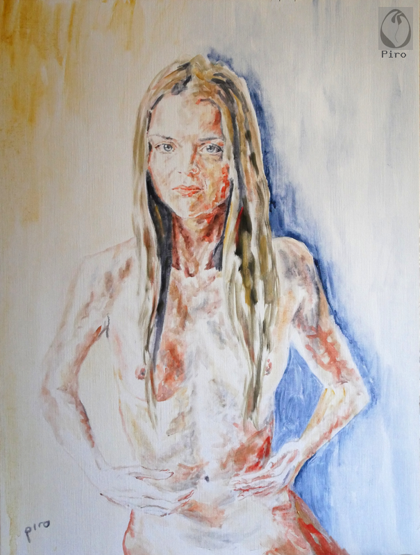 oil on paper - olio su carta di Piro